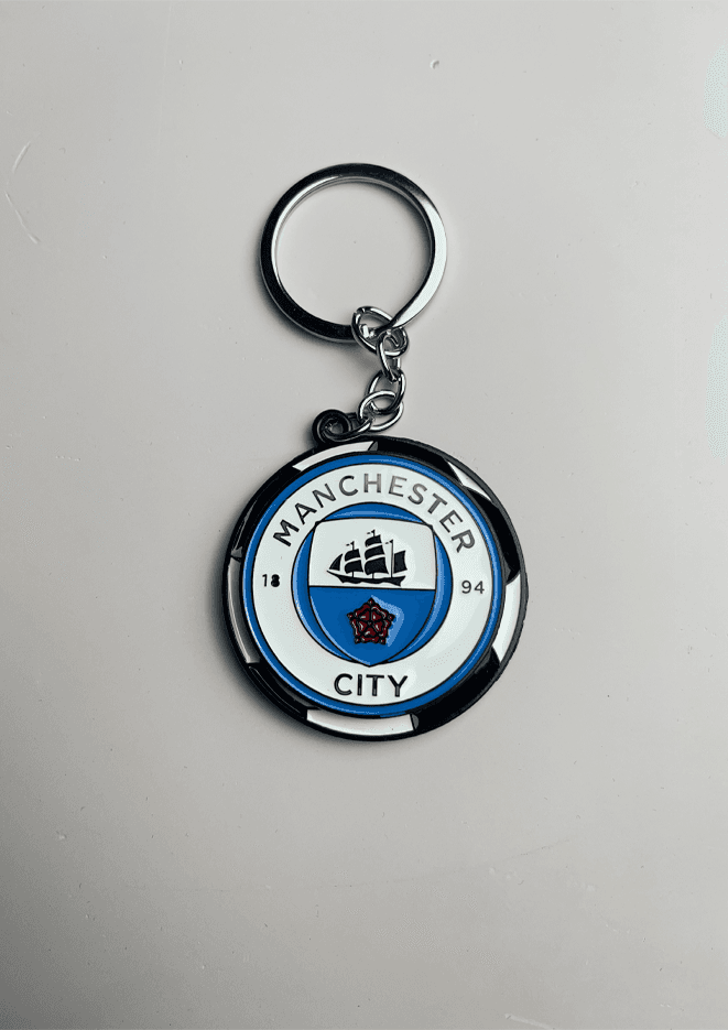 man city spinning key chain 